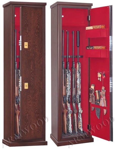Оружейный сейф с отделкой натуральным деревом Armwood-55.074 Flock. (ArmWood)